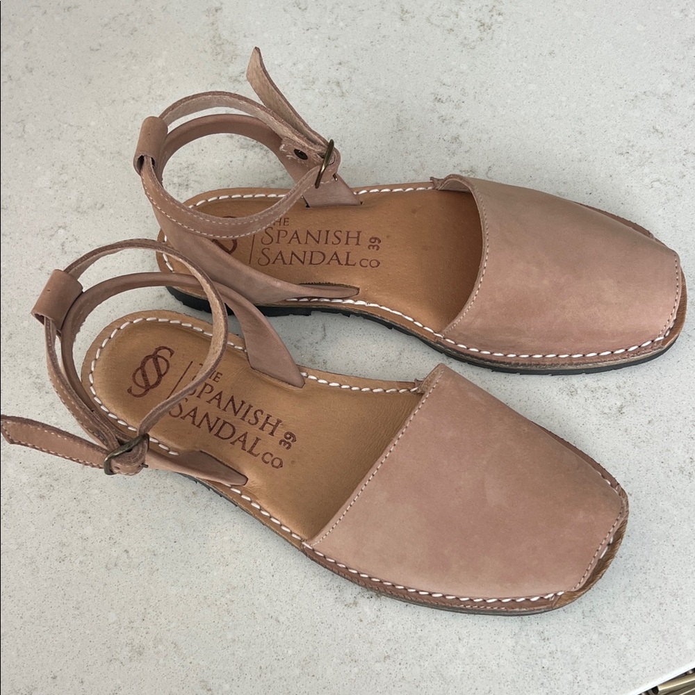 The Spanish Sandal Co Nubuck Sandals with Strap